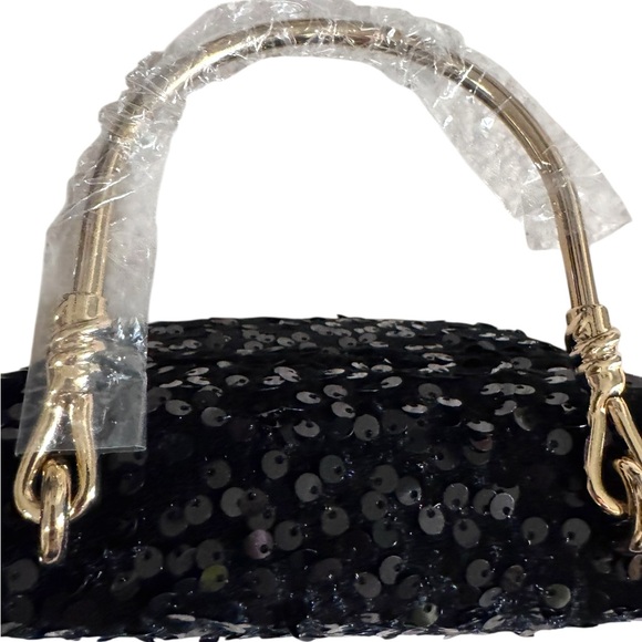 Badgley Mischka Small Black Sequin Women's Bag NWT - Picture 2 of 7